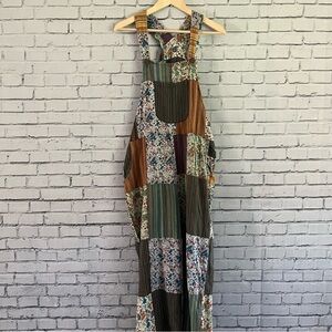 Bohemian Patchwork Jumpsuit in Earth Tones